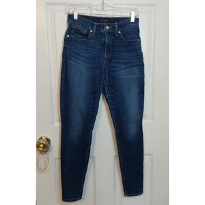Lucky Brand Dark Acid Blue Denim Wash Mid Rise Skinny Ava Jeans Size 6/28